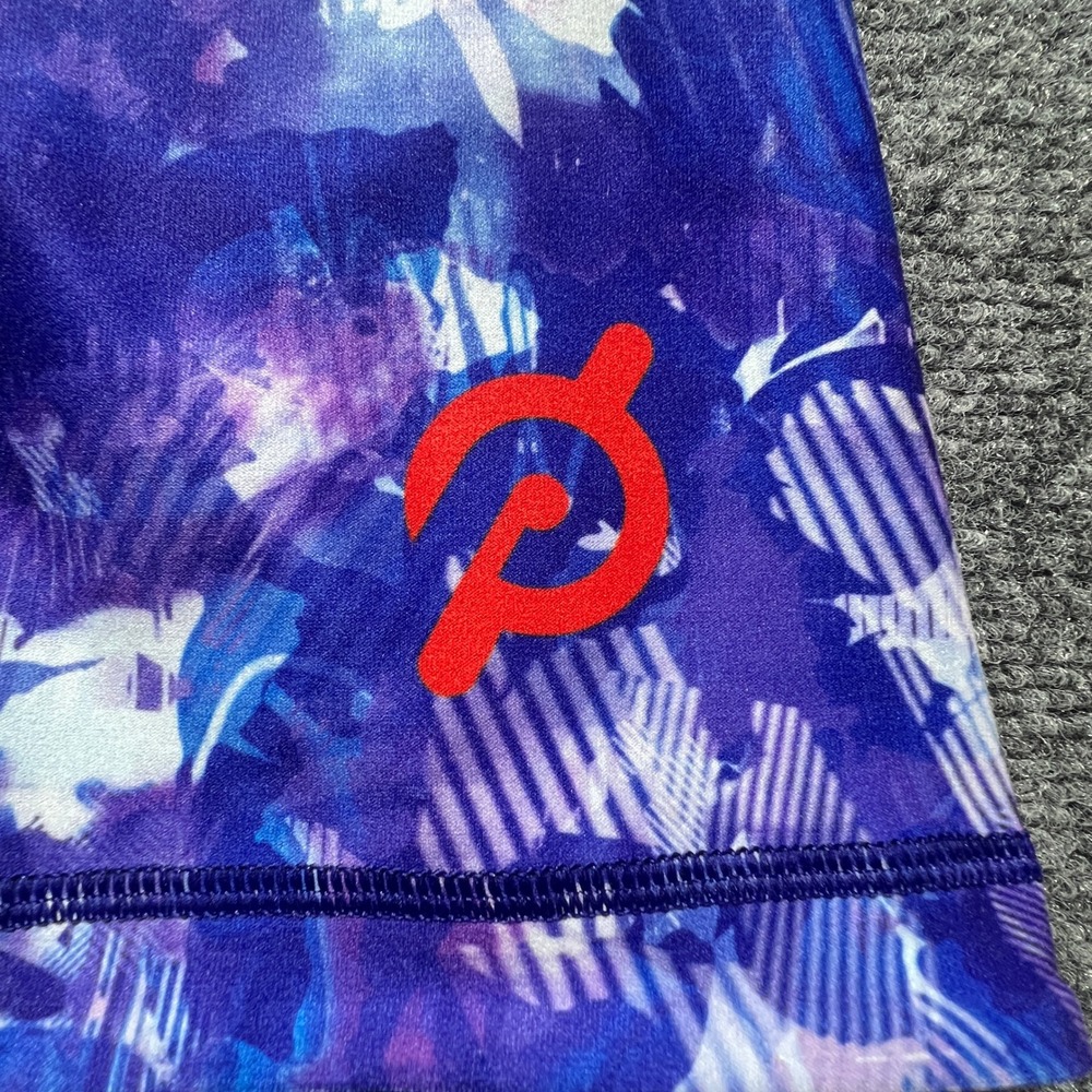 Peloton x WITH Wear It To Heart Blue Moves High Waist Bike Shorts XS Purple New - Picture 2 of 11